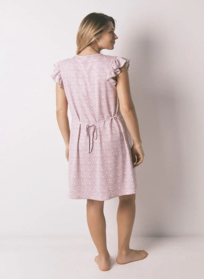 women'secret Pink cotton "maternity" ruffle nightgown
